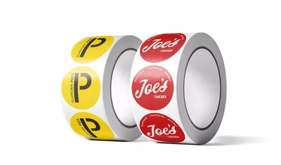 Printed labels on rolls