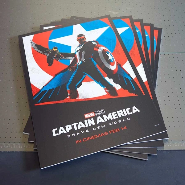 Stacked Foamex boards printed in high resolution, showing strong colour and sharp detail. Ideal for retail signage, exhibitions and promotional displays where a smooth, rigid finish is required.