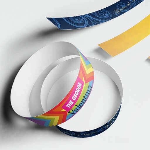 Printed wristbands for The George bar